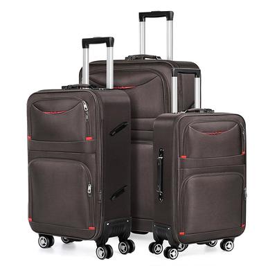 Oumilen 1-Carry on Luggage Bag, 20 in. Softside Suitcase Spinner Luggage with Lock, Red