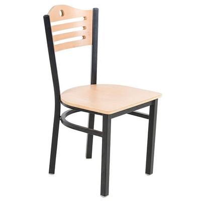 Lancaster Table & Seating Black Finish Cross Back Chair with 2 1/2