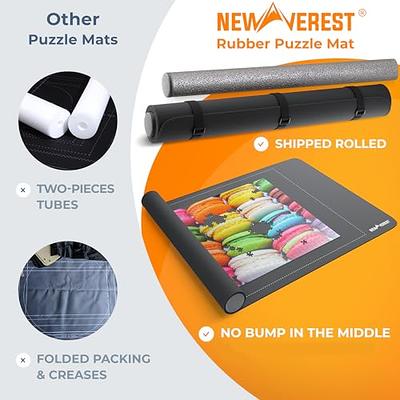  Newverest Jigsaw Puzzle Mat Roll Up, Saver Pad 46” x 26”  Portable Keeper Up to 1500 pieces with Non-Slip Rubber Bottom and Smooth  Polyester Top + 3 Puzzle Sorting Trays and