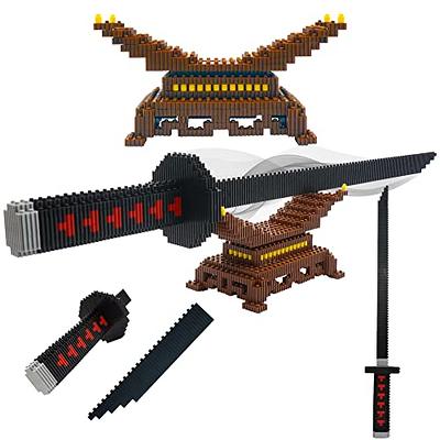  Demon Slayer Swords Compatible with Lego, 40in Kamado Tanjiro  Sword Building Block with Scabbard and Stand, Anime Sword Toy Building Set  Katana Demon Slayer Gift Toys for Ages 8-13, 759 Pcs 