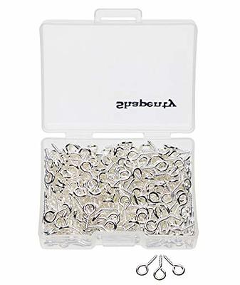  SUNNYCLUE 1 Box 80Pcs Plastic Earring Hook French Earring Hooks  Ball Dot Silver Clear Safety Fish Hooks Earring Wires for Jewellery Making  Women Beginners DIY Dangle Earrings Crafts Supplies, Silver 