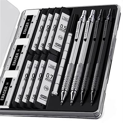 Essential Mechanical Pencil Set with HB Lead Eraser Refills Drafting,  Sketching, Illustrations, Engineering Architecture MozArt Supplies - 4  Sizes