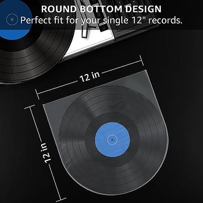 Vinyl Record Sleeves Round Bottom 100pcs