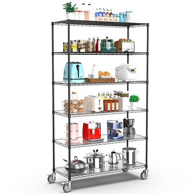  4 Tier Shelving Unit NSF Wire Shelf Metal Large