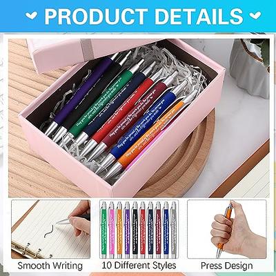 WY WENYUAN Black Pens, Fine Point Smooth Writing Personalized Ballpoint  Pens Bulk, Flair Teacher Pen, Black Ink 1.0 mm Journaling Pen, Aesthetic  Gift