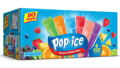 Pop-Ice Pops, Assorted Flavors - 80 pack, 1 oz pops