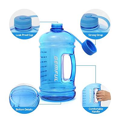 GEMFUL Large Water Bottle Motivational 100 oz - Leakproof Big Jug