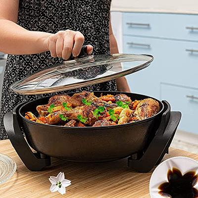 Extra Deep Electric Skillet Nonstick - Adjustable Temperature