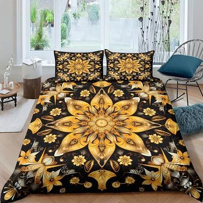 MOTNTD Floral Duvet Cover Twin Soft Cotton Bedding Set Twin