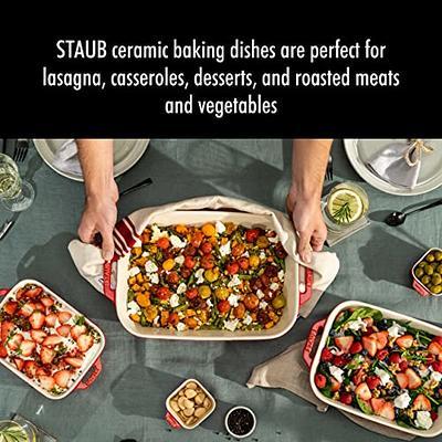 Staub Ceramics 4-Piece Baking Dish Set Cherry