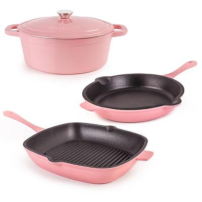 BergHOFF Neo 4-pc. Cast-Iron Frypan, Grill Pan & Dutch Oven Set, Pink -  Yahoo Shopping
