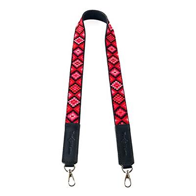 KamostarX Should Strap,Guitar Straps for Handbags Purses Crossbady Bag  Belts(Boho Red Embroidery)