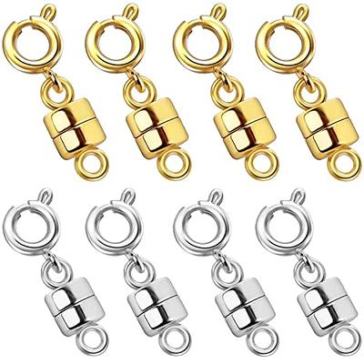 2 Pieces Magnetic Clasp Converter for Necklace Clasps Closures Connector  Gold and Silver Plated