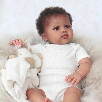 Anano Boy Reborn Baby Dolls Black 24 Inch African American Reborn