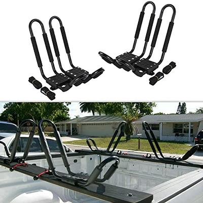 2 Pieces Kayak Roof Rack Universal Mount Cross Bar Carrier Roof Bars for  Boat with Strap