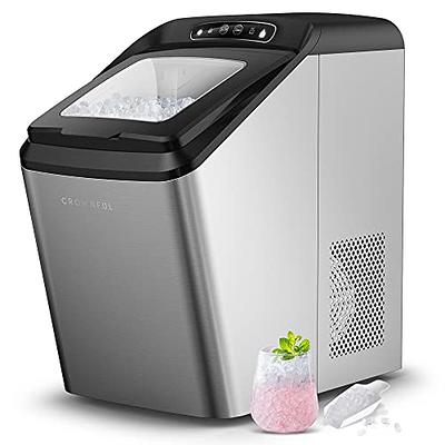 Nugget Ice Maker Countertop - 33lbs/24H, Silonn Pebble Ice Maker Machine with Self-Cleaning Function, Ice Makers for Home Kitchen Office