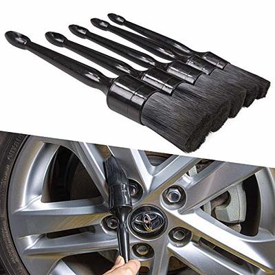 Car Detailing Brush Set, 5 Pack Auto Black Detail Brushes, Comfortable Grip  and Scratch-Free Cleaning Brush for Car Interior or Exterior, Wheels,  Tires, Engine Bay, Leather Seats, Door Panels, Emblems - Yahoo