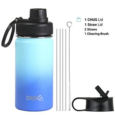 14 Oz Wide Mouth Water Bottle With Spout Lid