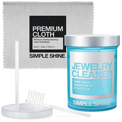 Silver Jewelry Cleaning Kit | Includes Jewelry Cleaning Solution, Jewelry  Cleaner Cloth and Dip Tray Sterling Silver Cleaner for Jewelry Tarnish