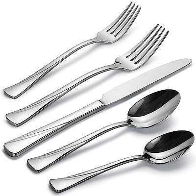 20 Piece Silverware Set Service for 4, Stainless Steel Flatware Set, Mirror  Polished Cutlery Utensil Set, Durable Home Kitchen Eating Tableware Set