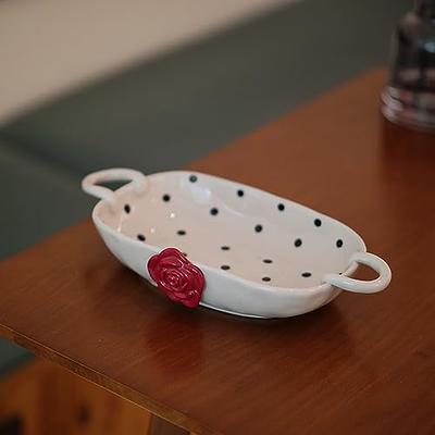 1pc Red Star-shaped Polka Dot Cake Pan, Christmas Mini Dessert Baking Tray,  4.9x4.9x0.78in (12.5x12.5x2cm)