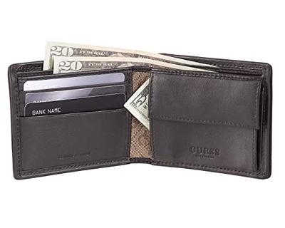 GUESS MEN'S LEATHER WALLET BROWN