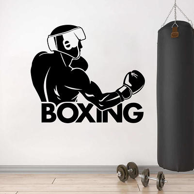 Boxing Sticker, Boxer Training, Gym, Sport, Wall Sticker Vinyl Decal Mural  Art Decor - 18x16/Burgundy - Yahoo Shopping