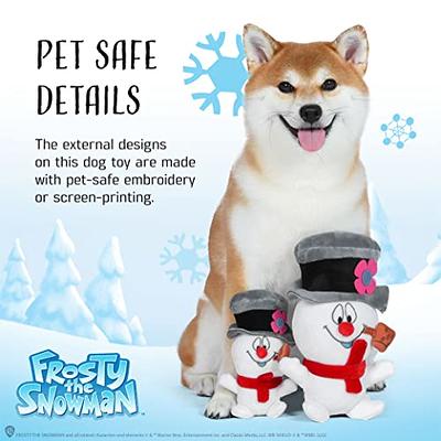 Snowman Dog Plush Squeaker Toy 9 Inch