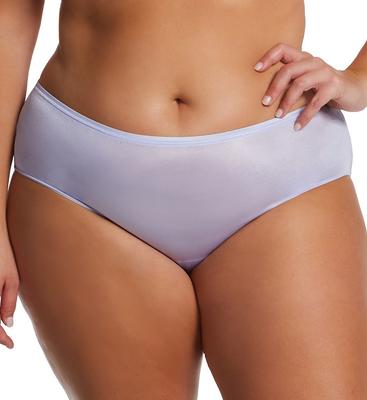 Shadowline Women's Plus Nylon Hidden Elastic Hipster Panty in