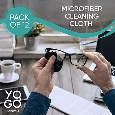 Eco-Fused Microfiber Cleaning Cloth - 6 x 7 Black/Grey Microfiber Cloth  with White Cleaning Cloth - 12 Pack Microfiber Cleaning Cloth for Glasses &  Camera Lens - Yahoo Shopping