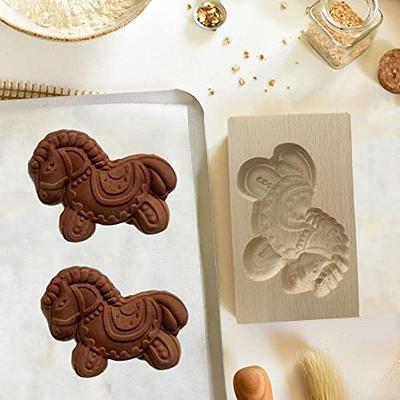 Frusde Wooden Cookie Molds Baking Mold Embossing Mold Cookie Stamp Biscuit  Press Stamp Molds for Kitchen DIY-Hedgehog 