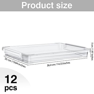 Comforhous 2 Pack Document Storage Clear Plastic Storage Boxes with Lids  Stackable Storage Bins Paper Storage Box Containers for Organizing A4 File