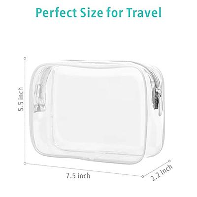 TSA Approved Toiletry Bag - 5 Pack Clear Toiletry Bags - Quart