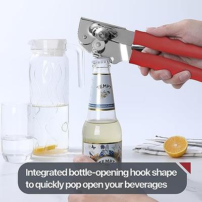 Manual Can Opener, UHIYEE Stylish Hand Held Can Opener Manual with with  Sharp Cutting Blade Oversized Knob, Can Openes Manual for Seniors with