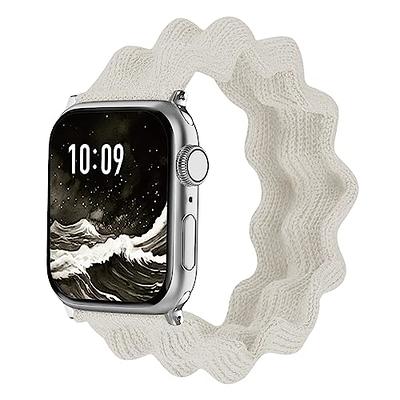  Merlion Adjustable Braided Stretchy Straps Compatible for Apple  Watch Band 38mm 40mm 41mm 42mm 44mm 45mm 49mm for Women Men ,Sport Elastic  Nylon Cloth Wristbands for iWatch Series 9 Ultra 8