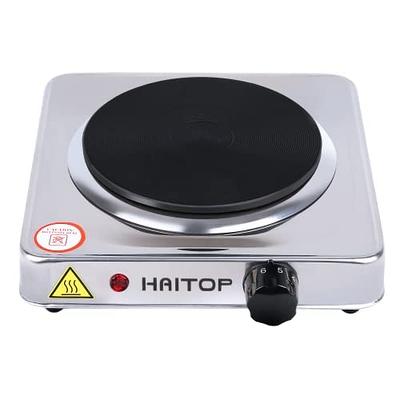 Doumigo Induction Cooktop, 2 Burner White Electric Cooktop 120V