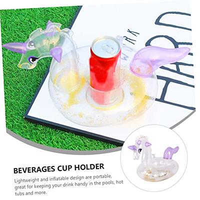 2 Holes Inflatable Cup Holder Swimming Pool Floating Drink Holder Floats  Cups Storage Rack Party Decoration