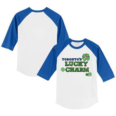 Women's Tiny Turnip Royal Chicago Cubs Logo Mom T-Shirt Size: Small