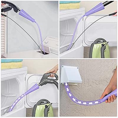 Morinoli 24 Feet Dryer Vent Cleaner Kit, Chrome Button Locking Dryer Vent  Cleaning System, Flexible Dryer Lint Brush Vent Cleaner, Dryer Vent Cleaning  Kit for Drill Attachment, Vacuum & Dryer Adapter 