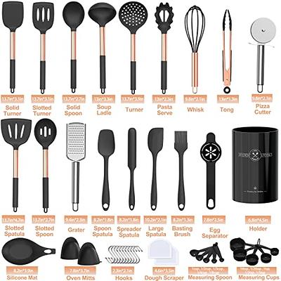 Umite Chef Silicone Kitchen Cooking Utensil Set, 43 pcs Spatula Set with  Stainless Steel Handle, Non…See more Umite Chef Silicone Kitchen Cooking