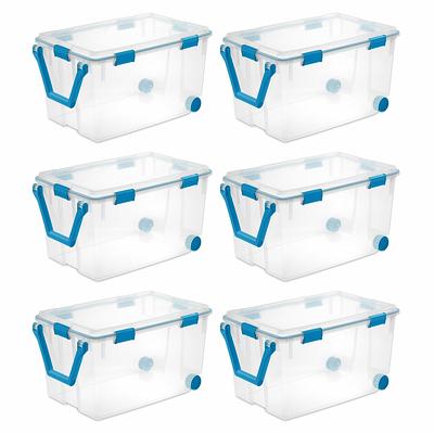 Project Source Small 3.75-Gallons (15-Quart) Clear Base with White Lid Tote  with Latching Lid