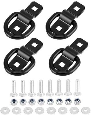QWORK 3/8 D-Ring, 4 Pack Heavy Duty Steel Truck Tie Down Anchor, 12000Lbs  Break Strength, Loads on Trucks, Trailers, Boats, RV Campers, Vans, for  Trailer Cargo Control,Tying Down (Black) - Yahoo Shopping