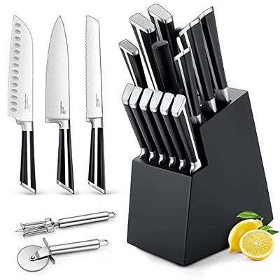 Damascus Kitchen Knife Set, XingRui Series 9 Pieces Damascus Knife Set with  Block, Non-slip ABS Ergonomic Triple Rivet Handle for Chef Knives, Knife  Sharpener and Kitchen Shears, Natural Wooden (Grey) - Yahoo