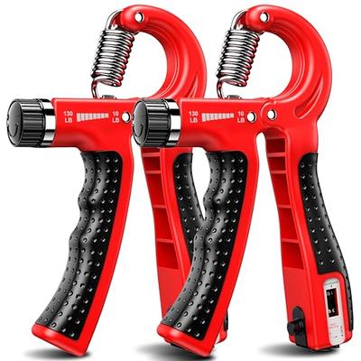 Hand Grip Strengthener 2 Pack,Grip Strength Trainer with Adjustable  Resistance 10-130 Lbs,Forearm Exerciser,Hand Grip Exerciser for Muscle  Building