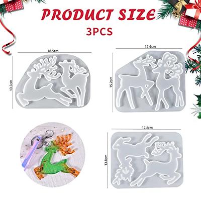 Christmas Resin Molds Silicone Large Christmas Ornaments Elk Shape  Ornaments