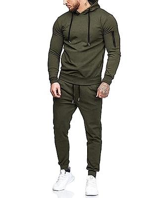 COOFANDY Men's Tracksuit 2 Piece Hooded Athletic Sweatsuits Casual Running  Jogging Sport Suit Sets (Type01-Army Green, Small) - Yahoo Shopping