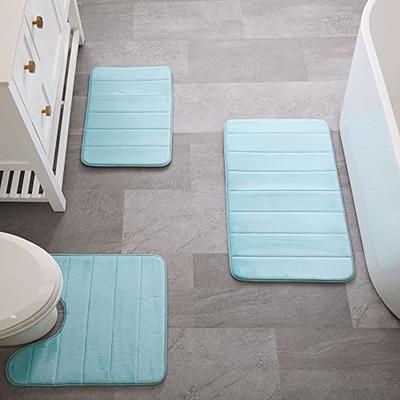 Buganda Memory Foam Bath Mats Soft Absorbent Bathroom Rugs 17 x 24,  Coffee 