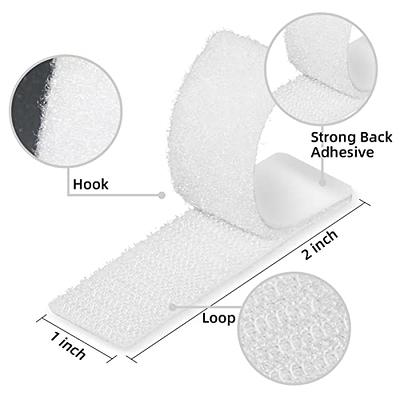 Adhoklop 1248 Pcs (624 Pairs) Dots with Adhesive 0.59 inch Diameter Hook and Loop Nylon Sticky Back Coins Adhesive Strips Fastener Round Tapes for S