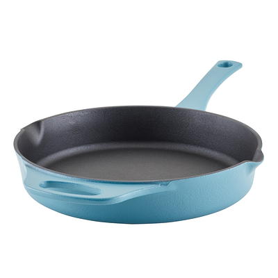 Rachael Ray NITRO Cast Iron Skillet, 10-Inch, Agave Blue - Yahoo