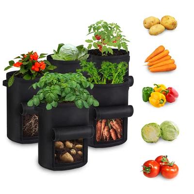 3/5/7/10 Gallon Planting Potato Grow Bags Waterproof Pe Garden